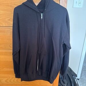 Women's Black Zip-up hoodie
